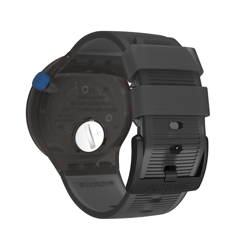 SO27B121 Swatch Futuristic Grey Big Bold de hombre pulsera de resina