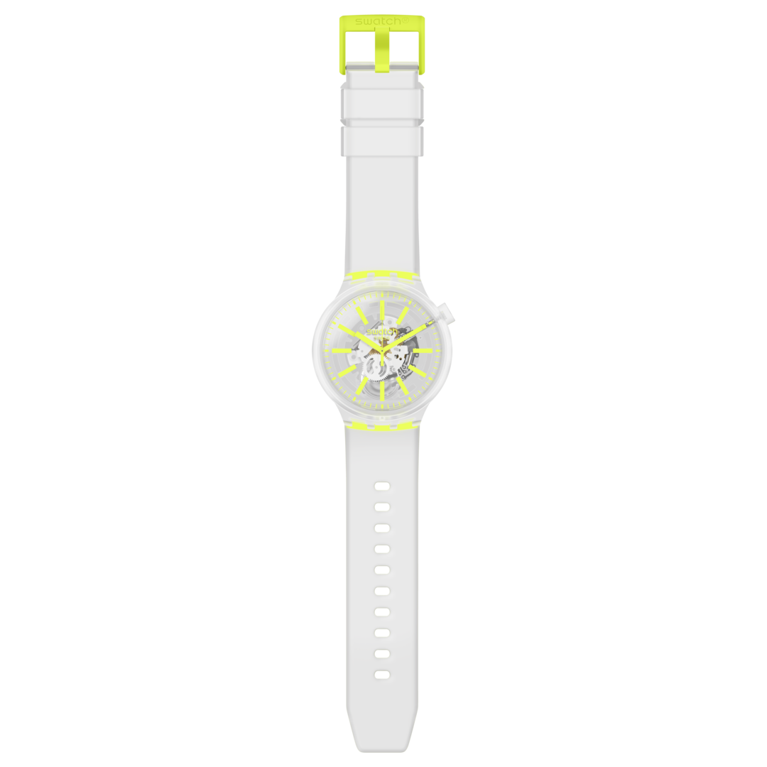 SO27E103 Reloj Swatch Yellowinjelly de caballero banda de caucho - Resina Blanco