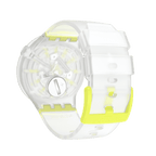 SO27E103 Reloj Swatch Yellowinjelly de caballero banda de caucho - Resina Blanco