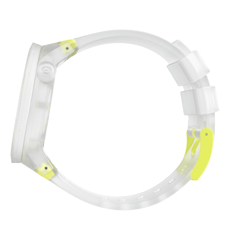 SO27E103 Reloj Swatch Yellowinjelly de caballero banda de caucho - Resina Blanco