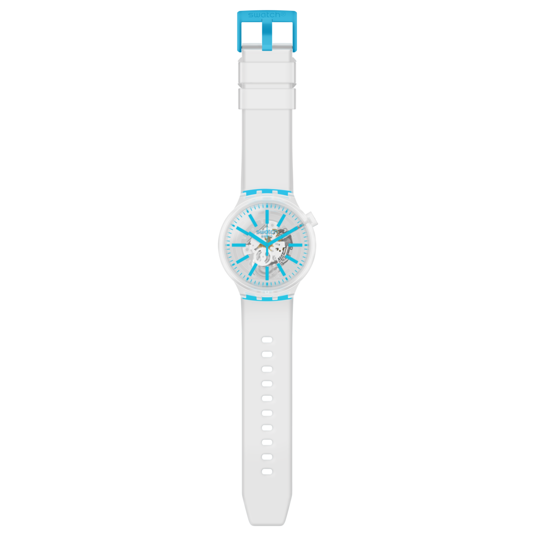 SO27E105 Reloj Swatch Big Bold Unisex Silicona Blanco Azul