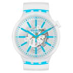 SO27E105 Reloj Swatch Big Bold Unisex Silicona Blanco Azul