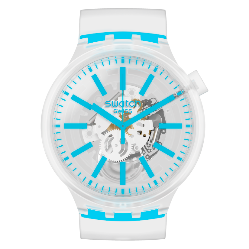 SO27E105 Reloj Swatch Big Bold Unisex Silicona Blanco Azul