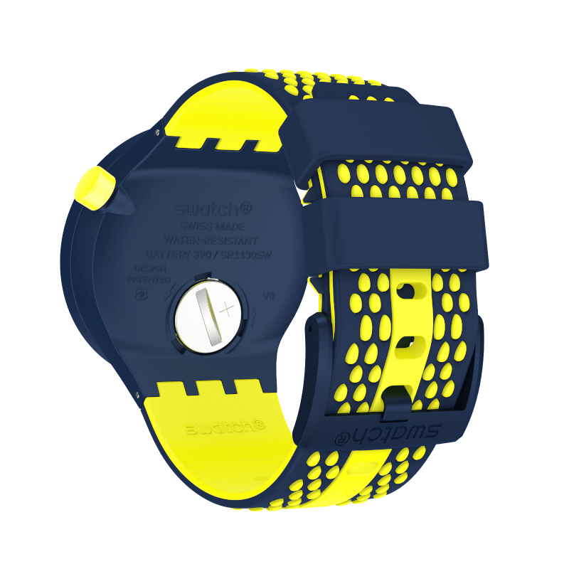 SO27N102 Reloj Swatch Big Bold Hombre Silicona Azul Neón