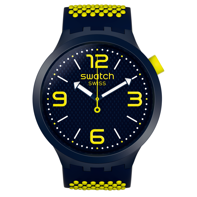 SO27N102 Reloj Swatch Big Bold Hombre Silicona Azul Neón