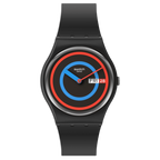 SO28B706 Reloj Swatch Circling Black Unisex pulsera de resina