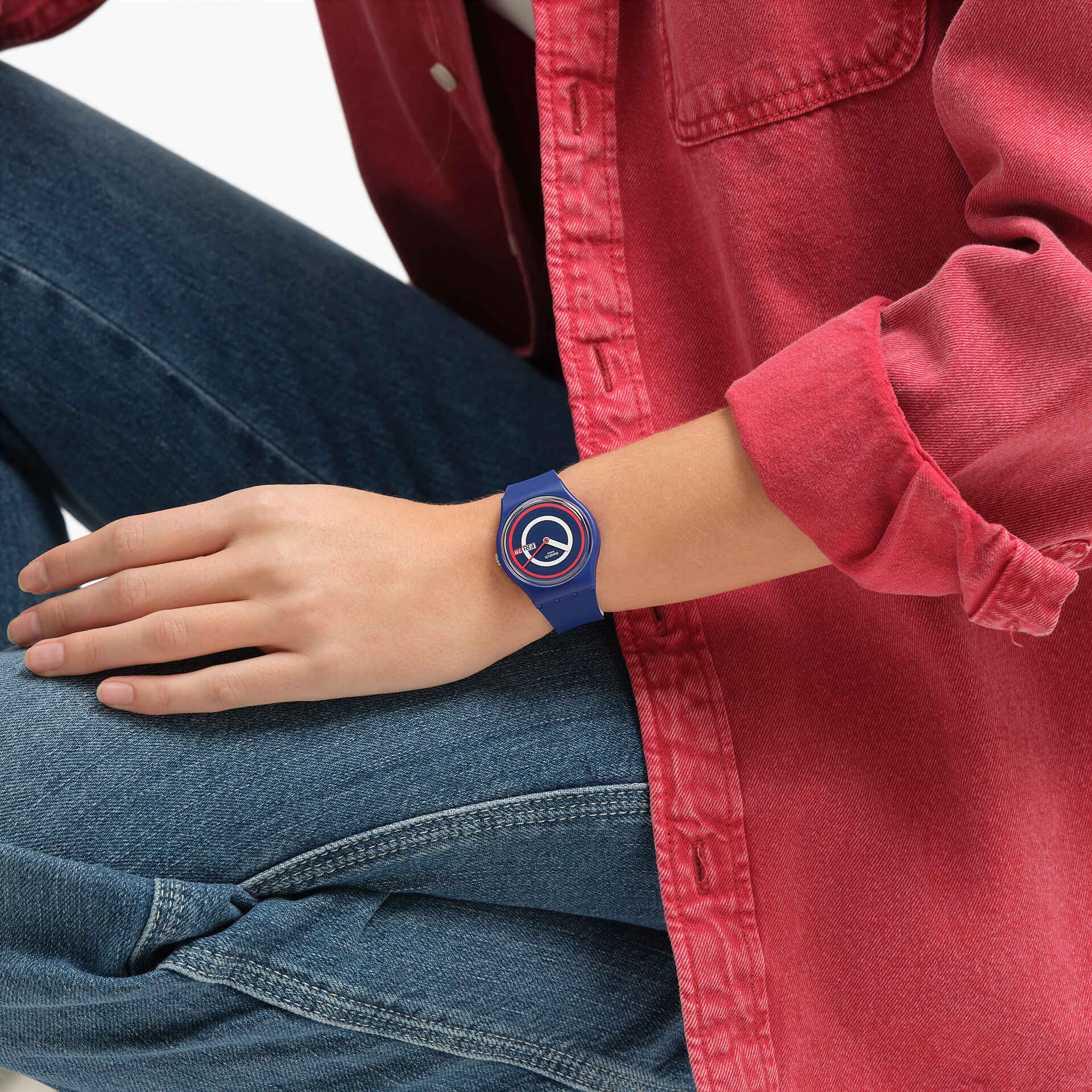 SO28N703 Reloj Swatch Blue to Basic Unisex correa de resina - Resina Azul
