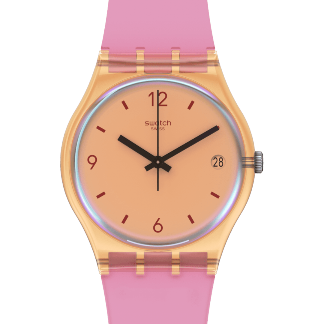 SO28O401 Reloj Swatch Coral Dreams unisex pulsera de caucho - Resina Rosa