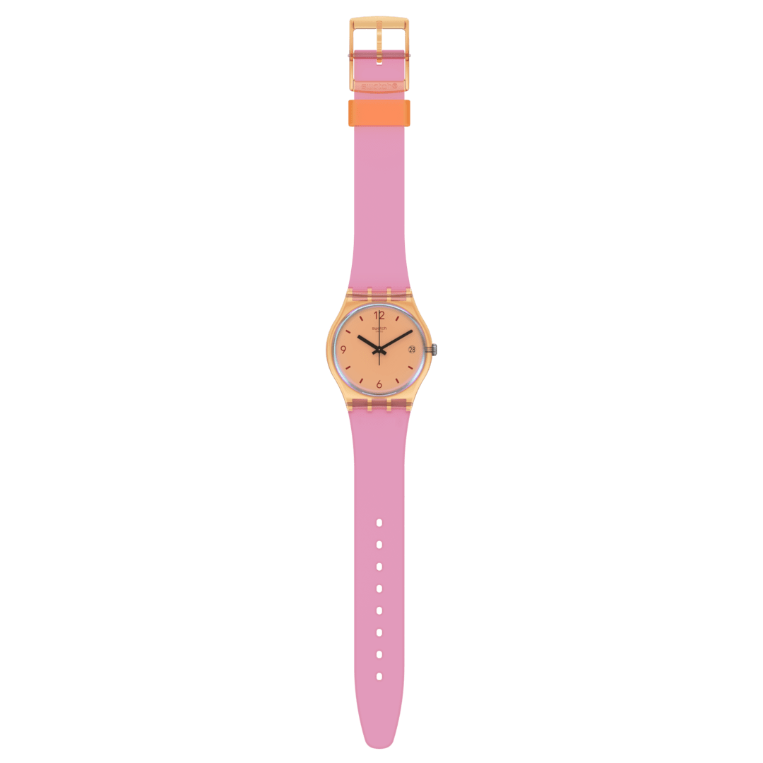 SO28O401 Reloj Swatch Coral Dreams unisex pulsera de caucho - Resina Rosa