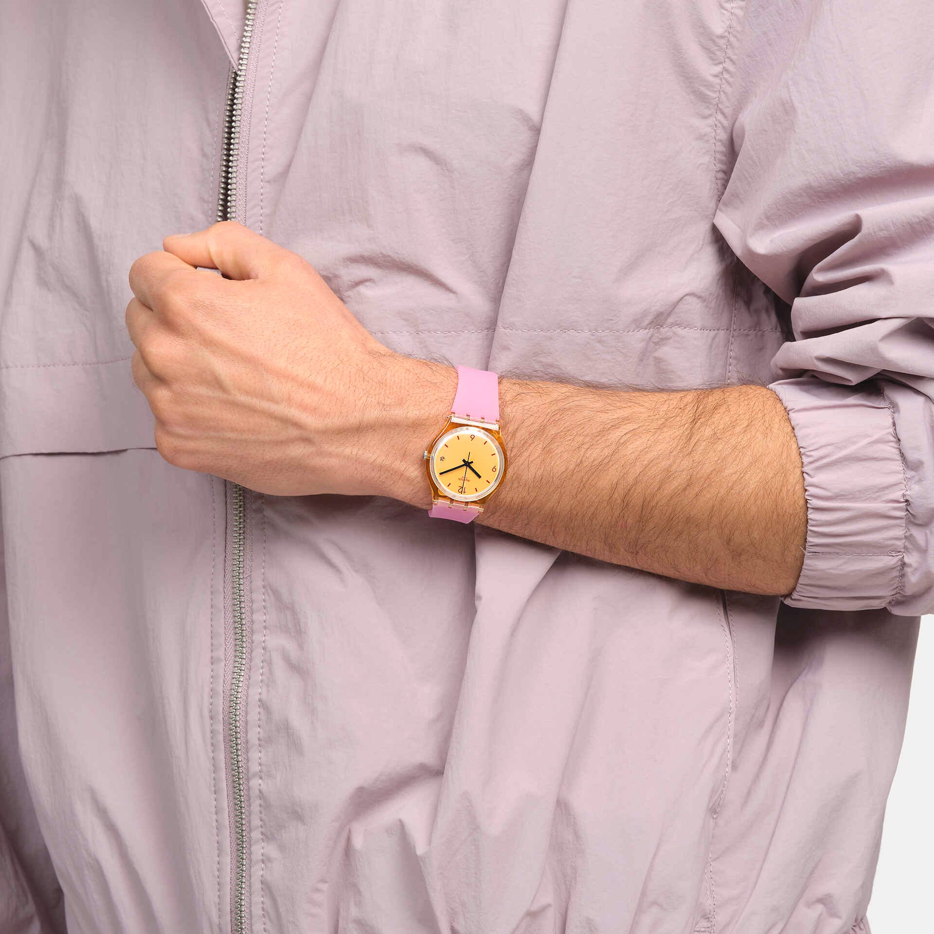 SO28O401 Reloj Swatch Coral Dreams unisex pulsera de caucho - Resina Rosa