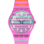 SO28P105 Reloj Swatch Electrifying Summer unisex banda de silicona
