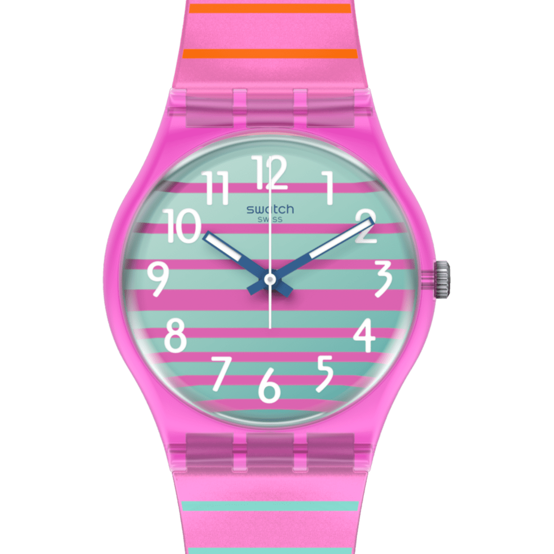 SO28P105 Reloj Swatch Electrifying Summer unisex banda de silicona - Resina Bicolor