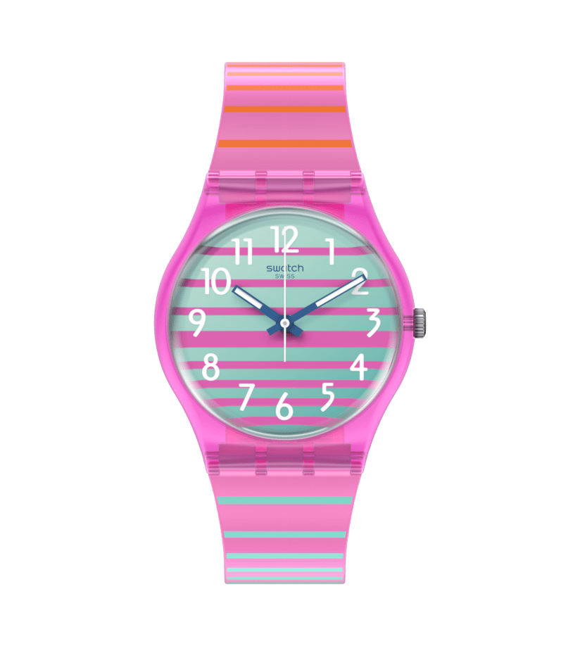 SO28P105 Reloj Swatch Electrifying Summer unisex banda de silicona - Resina Bicolor