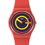 SO28R702 Reloj Swatch Concentric Red unisex banda de caucho