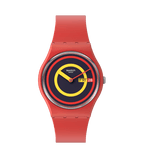 SO28R702 Reloj Swatch Concentric Red unisex banda de caucho