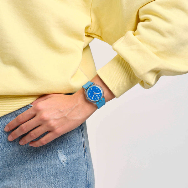 SO28S101 Reloj Swatch Turquoise Tonic Unisex pulsera de resina - Resina Azul