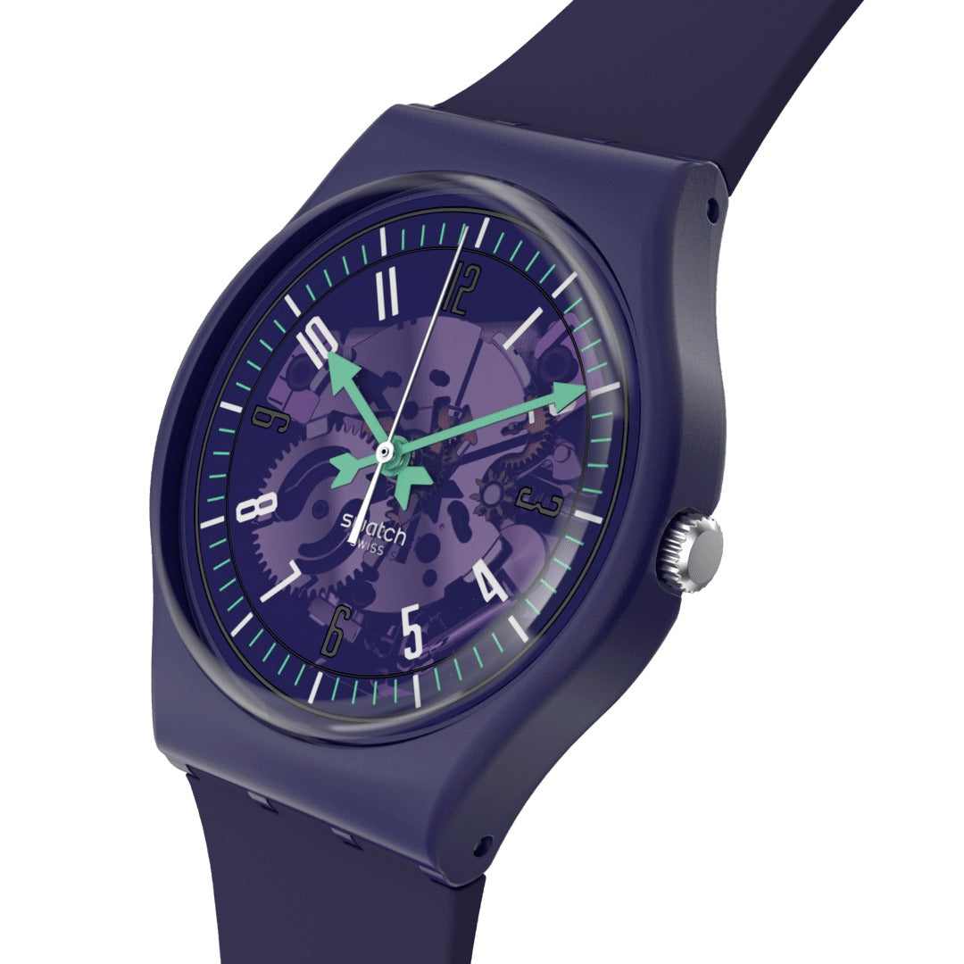 SO28V102 Reloj Swatch Photonic Purple unisex correa de silicona - Resina Morado
