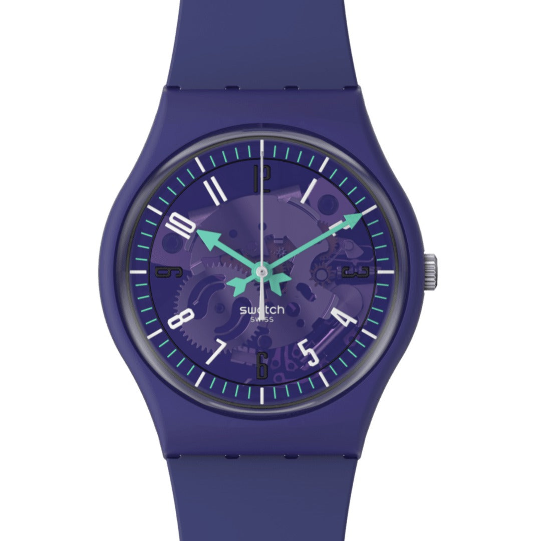 SO28V102 Reloj Swatch Photonic Purple unisex correa de silicona - Resina Morado