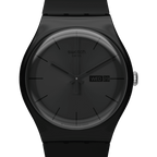 SO29B706 Reloj Swatch Black Rebel de hombre pulsera de caucho