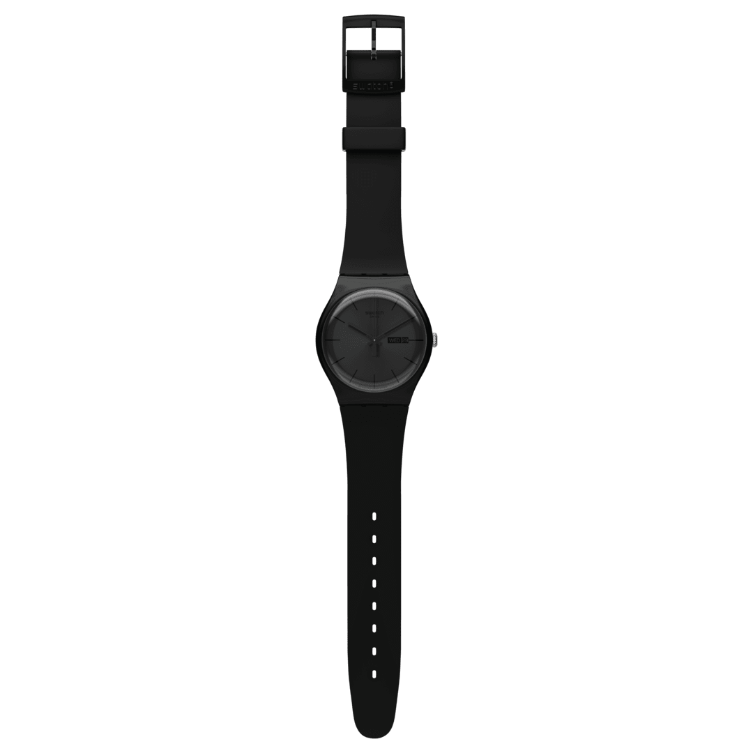 SO29B706 Reloj Swatch Black Rebel de hombre pulsera de caucho