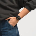 SO29B707 Reloj Swatch Dark Glow de hombre pulsera de silicona - Resina Negro