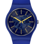SO29N101 Reloj Swatch Sunbrush Sky unisex pulsera de caucho - Resina Azul