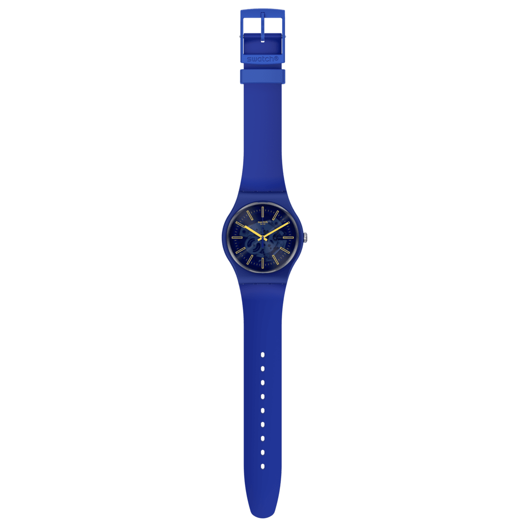 SO29N101 Reloj Swatch Sunbrush Sky unisex pulsera de caucho - Resina Azul
