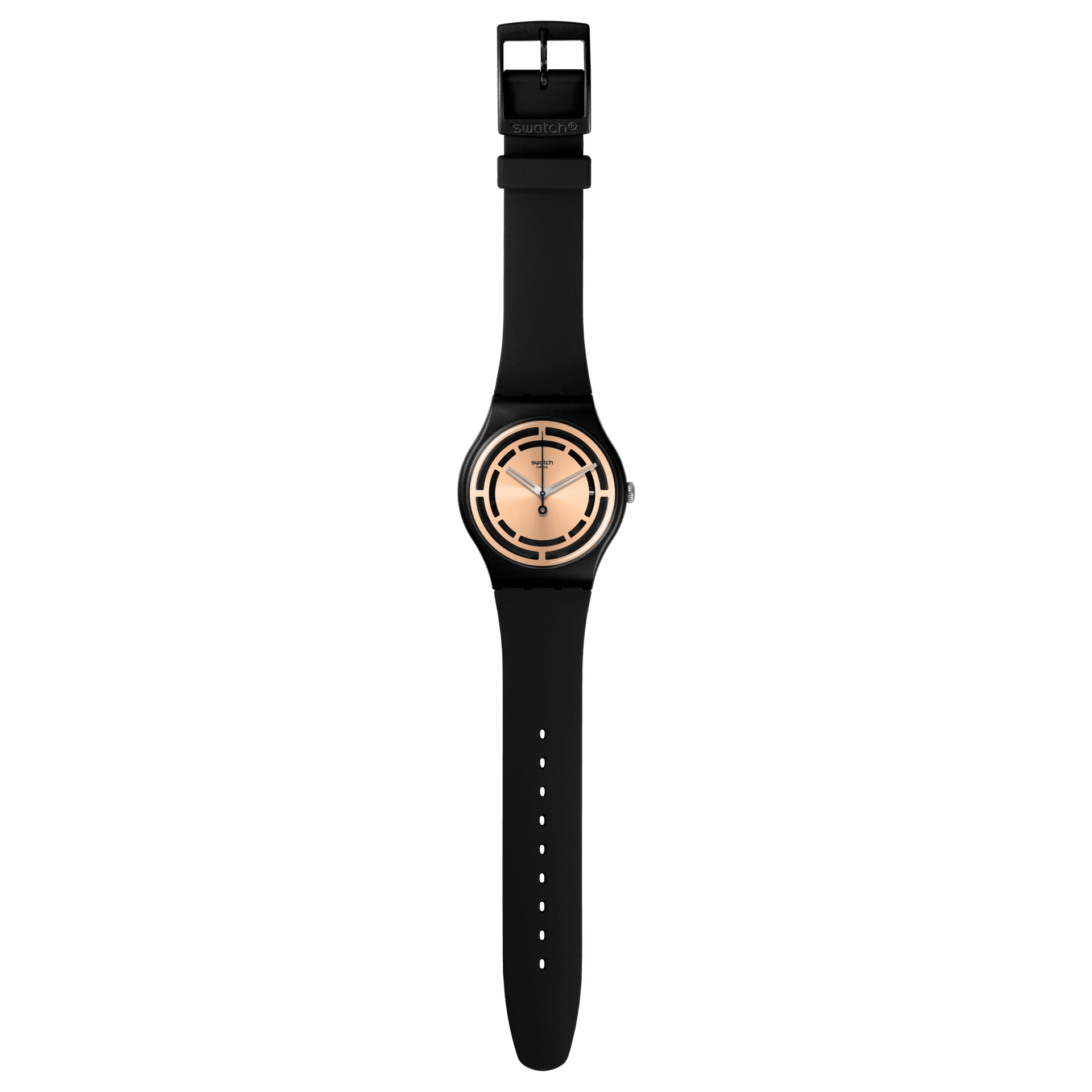 SO32B116 Reloj Swatch Clear Sign Unisex pulsera de silicona - Resina Negro