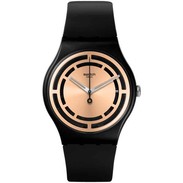 SO32B116 Reloj Swatch Clear Sign Unisex pulsera de silicona - Resina Negro