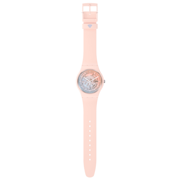 SO32P103-5300 Reloj Swatch Fleetingly Pink Pay! unisex pulsera de resina