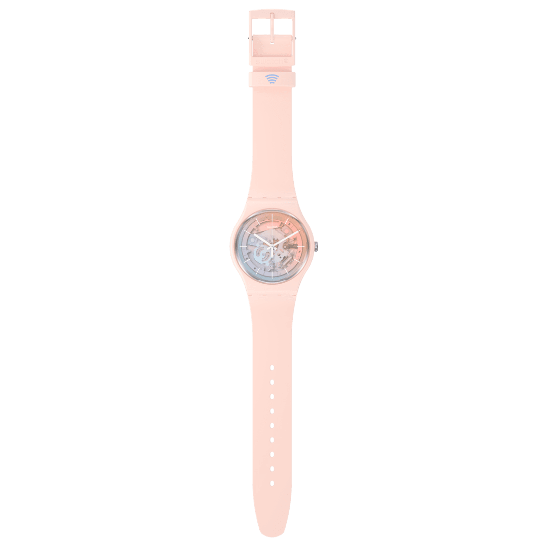 SO32P103-5300 Reloj Swatch Fleetingly Pink Pay! unisex pulsera de resina - Resina Rosa