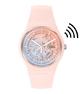 SO32P103-5300 Reloj Swatch Fleetingly Pink Pay! unisex pulsera de resina