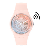 SO32P103-5300 Reloj Swatch Fleetingly Pink Pay! unisex pulsera de resina