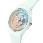 SO32S101 Reloj Swatch Fleetingly Iceblue Unisex de correa de caucho