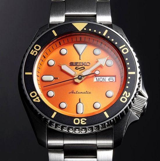 SRPD59K1 Reloj Seiko 5 Sports Hombre Acero Naranja Negro