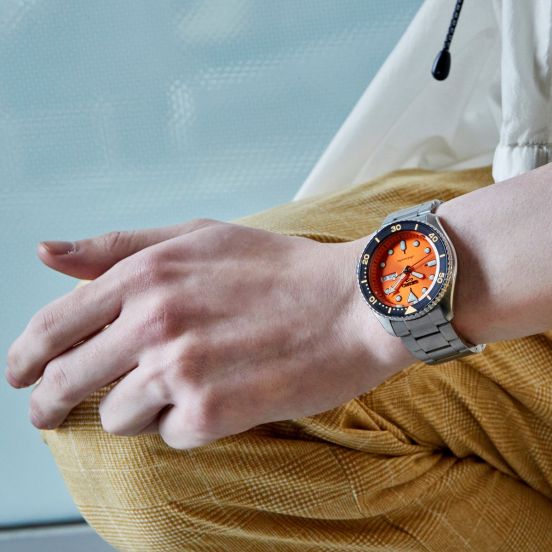 SRPD59K1 Reloj Seiko 5 Sports Hombre Acero Naranja Negro