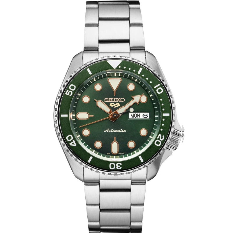 SRPD63K1 Seiko 5 Sport Automático Correa de Acero Inoxidable plateado