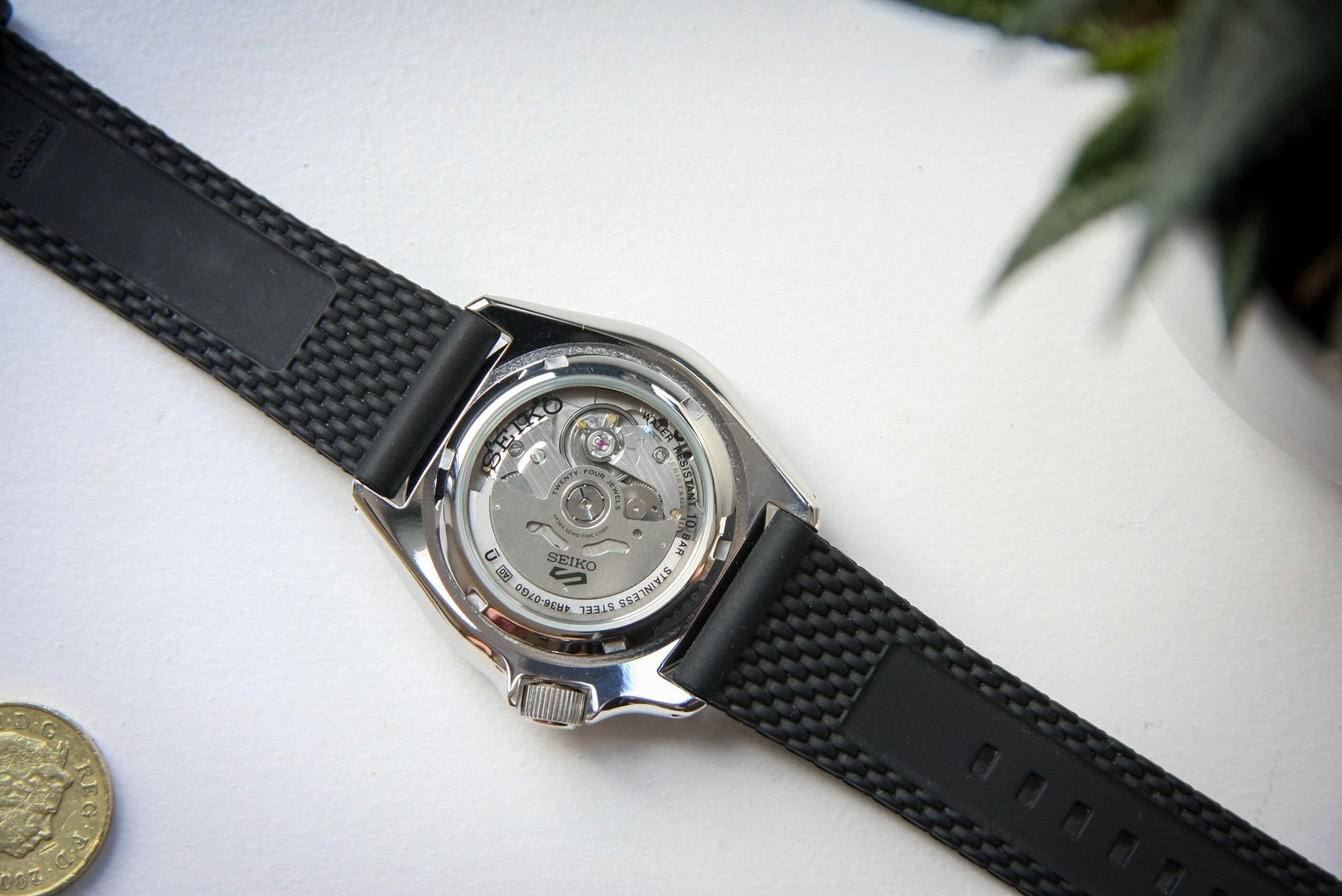 SRPD73K2 Seiko Serie 5 de caballero pulsera de caucho