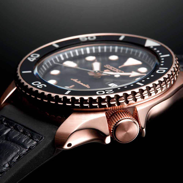 SRPD76K1 Reloj Seiko 5 Sports Hombre Caja Oro Rosa Correa