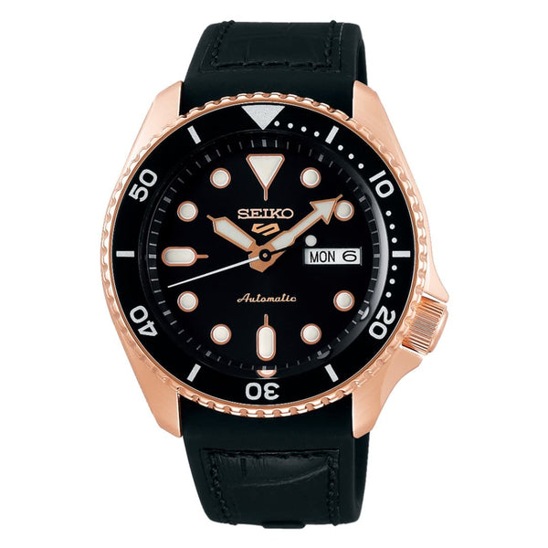 SRPD76K1 Reloj Seiko 5 Sports Hombre Caja Oro Rosa Correa