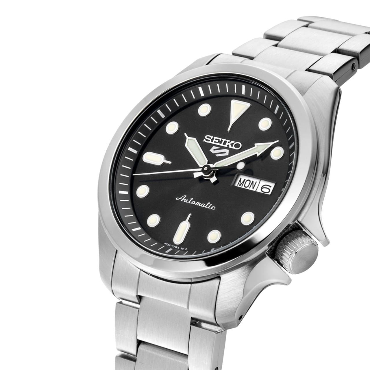 SRPE55K1-5 Reloj Seiko Serie 5 Hombre Acero Inoxidable Negro