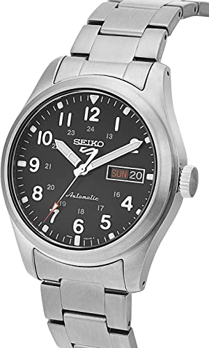 5-SRPG27K1 Reloj Seiko 5 Sports 5 Hombre Acero Inoxidable Esfera Negra - Vista lateral