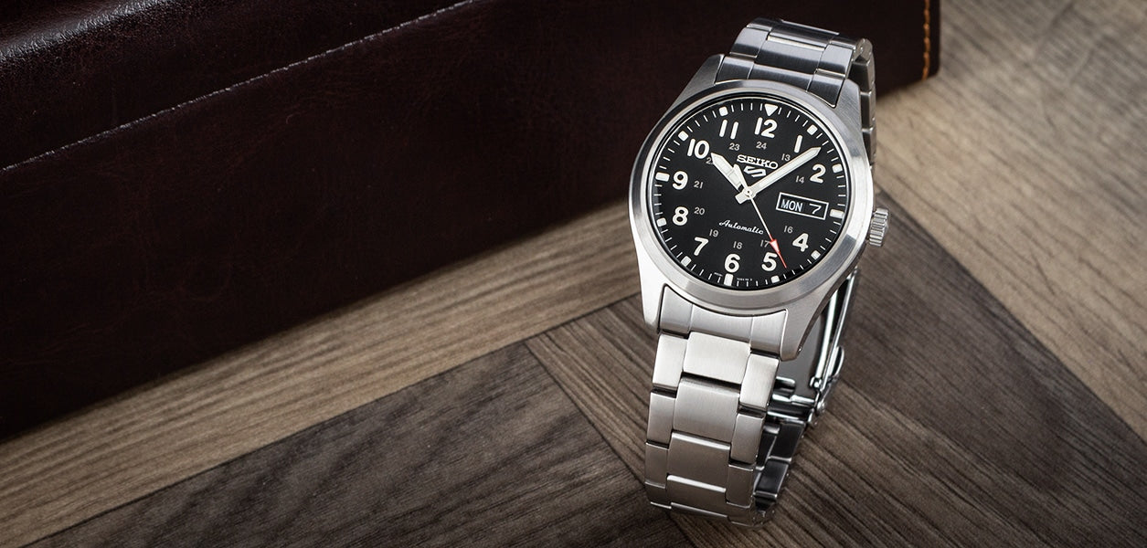 5-SRPG27K1 Reloj Seiko 5 Sports 5 Hombre Acero Inoxidable Esfera Negra - Vista 6