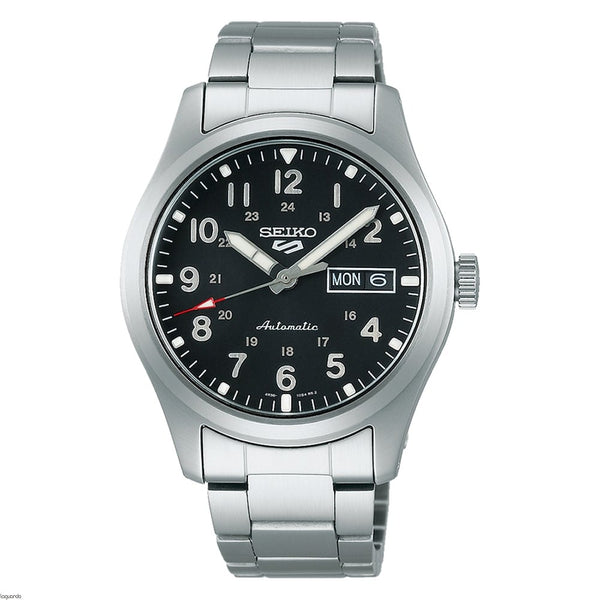5-SRPG27K1 Reloj Seiko 5 Sports 5 Hombre Acero Inoxidable Esfera Negra - Reloj original en Guatemala