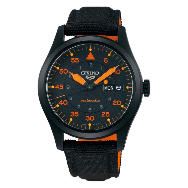 SRPH33K1 Reloj Seiko Serie 5 Análogo para Hombre con Correa de Tela negra