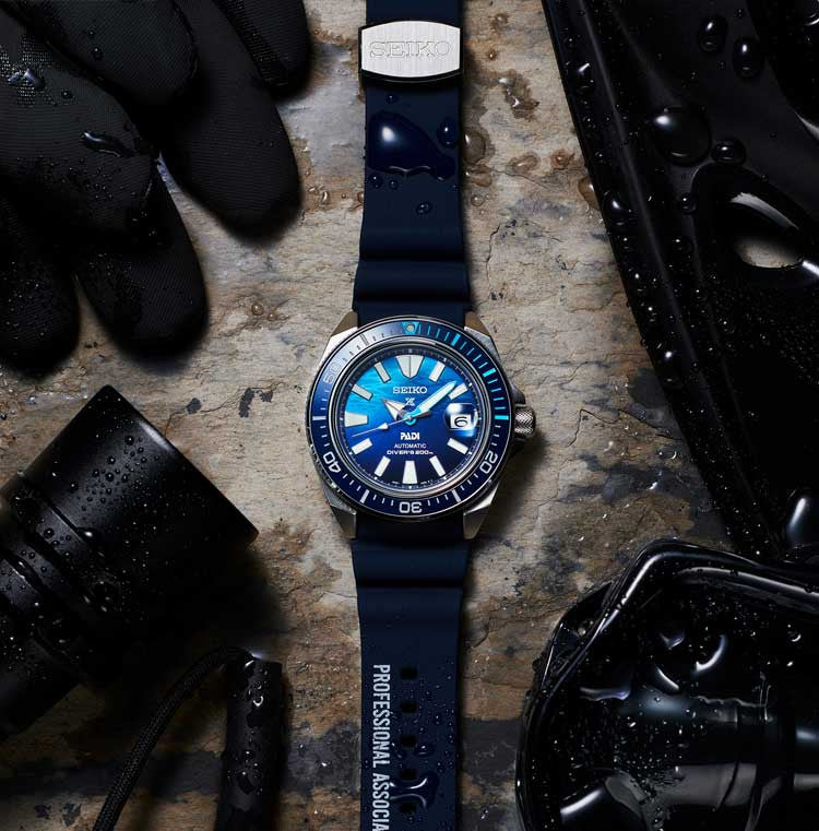 SRPJ93K1 Reloj Seiko Prospex King Samurai de hombre banda de goma - Resina Azul