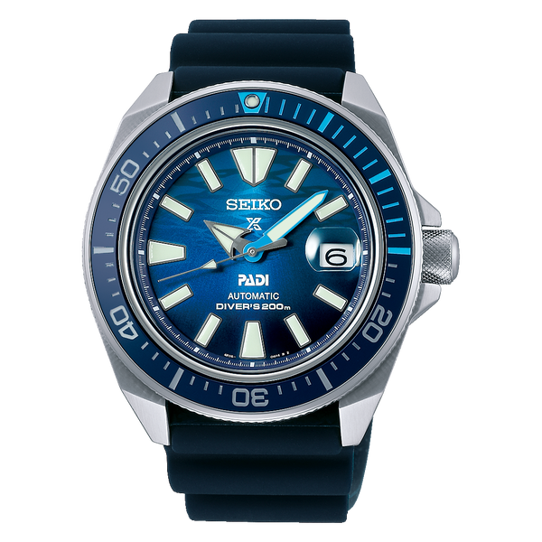 SRPJ93K1 Reloj Seiko Prospex King Samurai de hombre banda de goma azul
