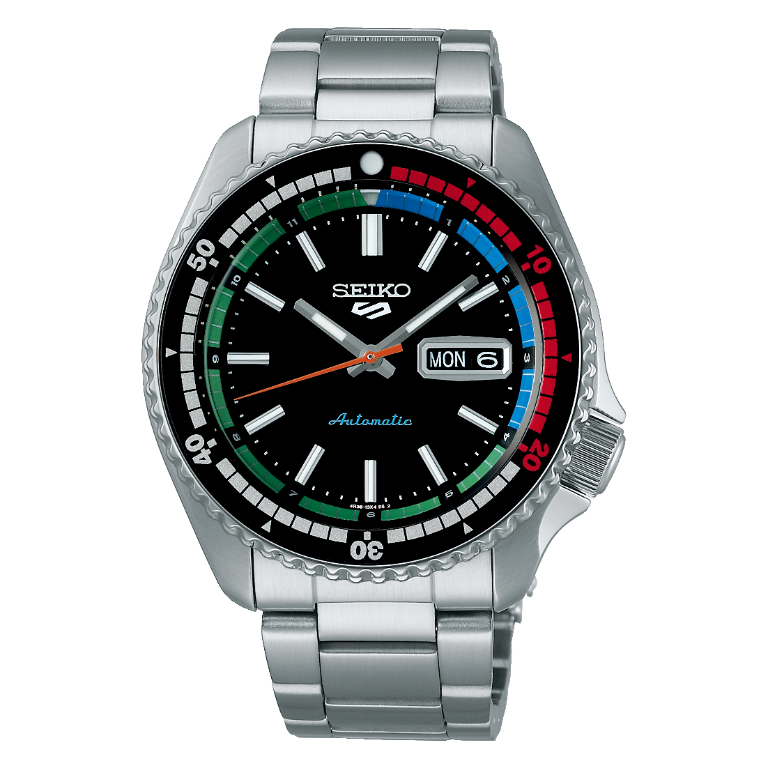SRPK13K1 Reloj Seiko 5 Sport Hombre Acero Bisel Tricolor
