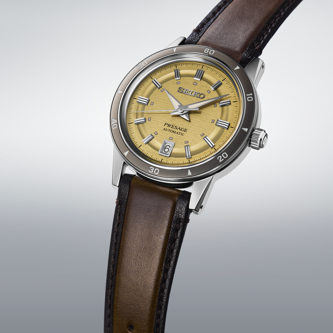 SRPL75J1 Reloj Seiko Presage de hombre correa de cuero - Cuero Marrón