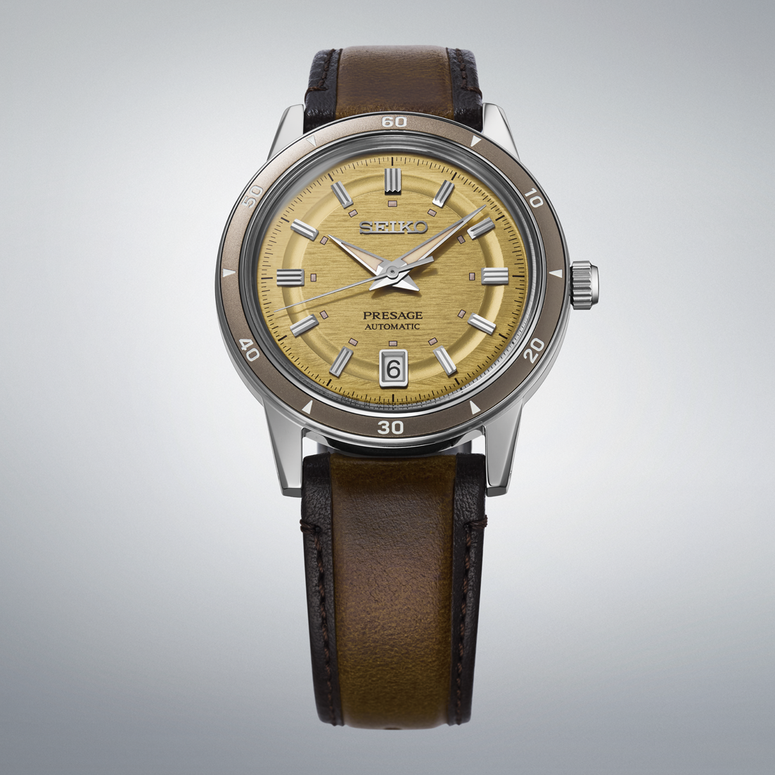 SRPL75J1 Reloj Seiko Presage de hombre correa de cuero - Cuero Marrón